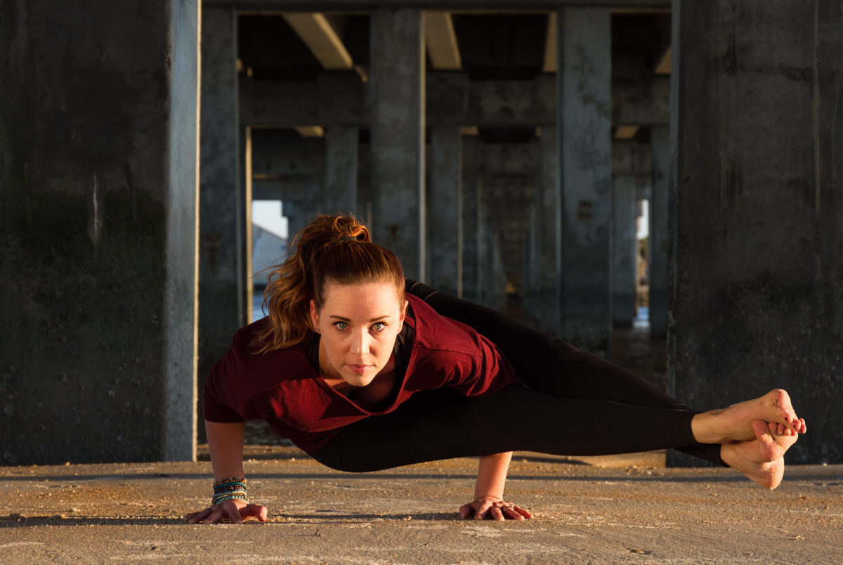 Beach yoga session with Dara